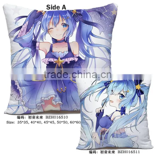 Japanese Popular Singer Hatsune Miku Printed Anime Soft Pillow 45*45CM photo-4