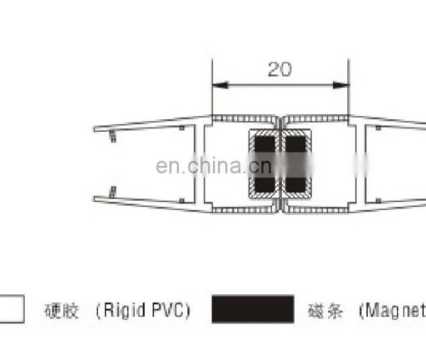 PVC Magnetic Shower Door Seal Strip for 180 Degree Glass Doors photo-2