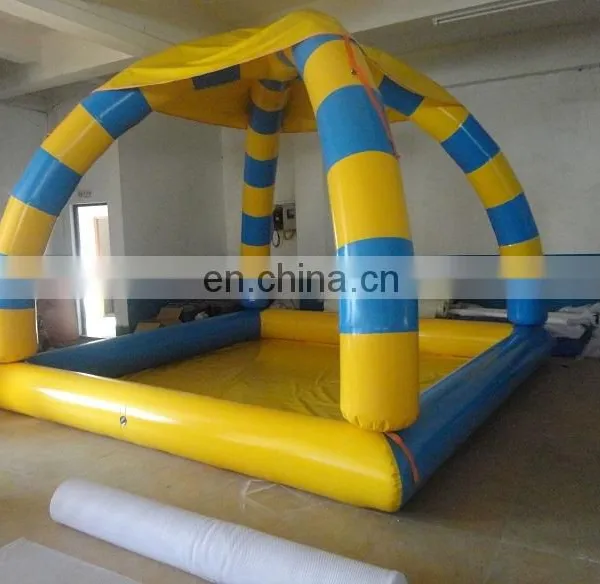 Hot Sale Inflatable Swimming Pool With Yellow Tent & Bouncer for Kids & Water Toys photo-2