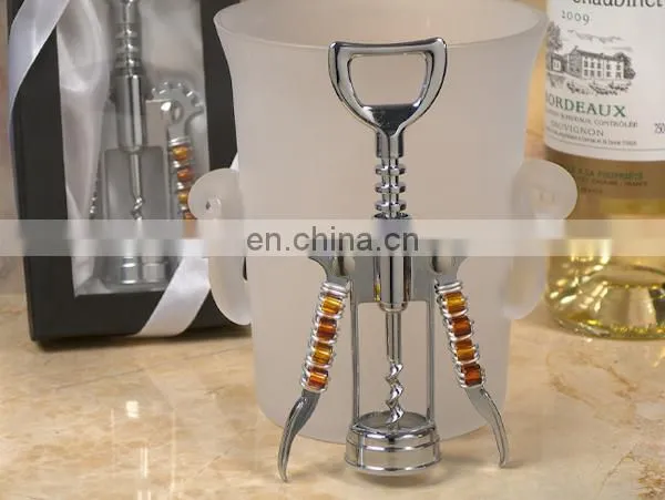Golden Brown Glass Bead Wine Opener Favors