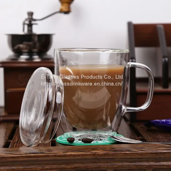 2018 China Wholesale Cheap Double Wall Glass Cup With Handle Ins Popularity Cup For Coffee Milk Juice Mug photo-3