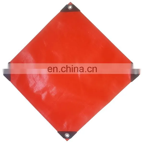 Double Red Waterproof Woven Tarpaulin Fabric PE Plastic Tarpaulin Sheet photo-2