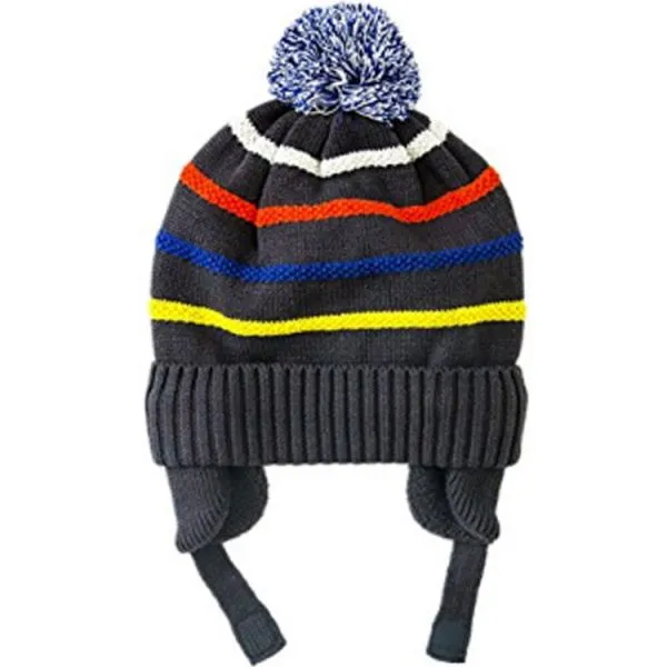 Item Code: JY-HA-025 Key Word: Ear Flap Hat Size: 16x20+25cm Material: 100% Acrylic/ cotton/ polyester  Color: Any Color you request Description: Hat Supplier Custom Earflap Cap Winter Ear Flap Beanie Kid Hat with Two Strings MOQ: 100PCS Brand: Joy Fashio