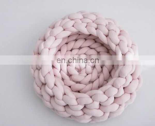 Cotton Tube Braid Yarn Hand Knitting Pet Blankets Machine Washable photo-3