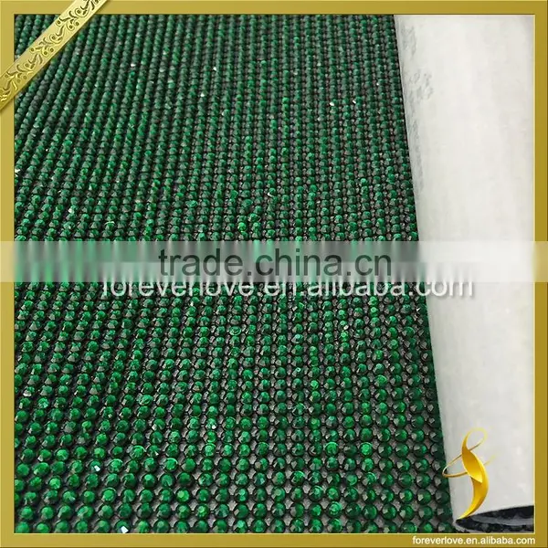Fashion Beads Trimming Hotfix Crystal Green Rhinestone Mesh FRM-163 photo-3