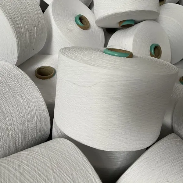 Ne14s Bleached White Recycled Cotton Yarn for Knitting Socks photo-2