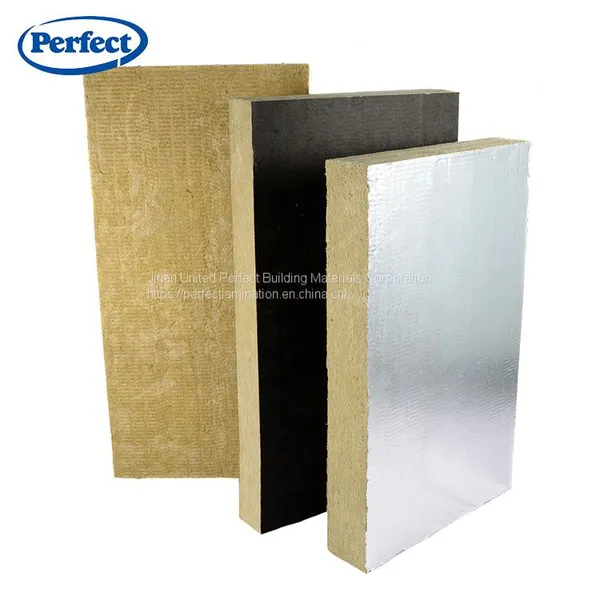 Rock Wool Manufacture Rock Wool Board With Aluminum Foil FSK Facing /black Fiberglass Tissue