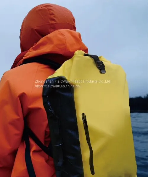 Waterproof Floatable Backpack for Surfing, Kayaking, Hiking, Camping, Water Sports, Yellow photo-5