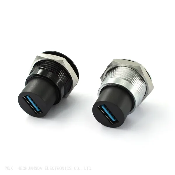 USB 3.0 Socket D-Type Module D Type Panel Mount USB 3.0 Female To Female Data Socket with cap
