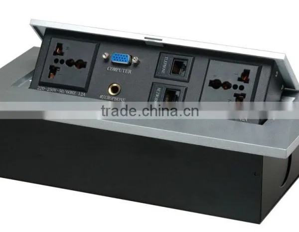 Hot Sale Deskt Plug Desktop Outlet Box Socket + Outlet