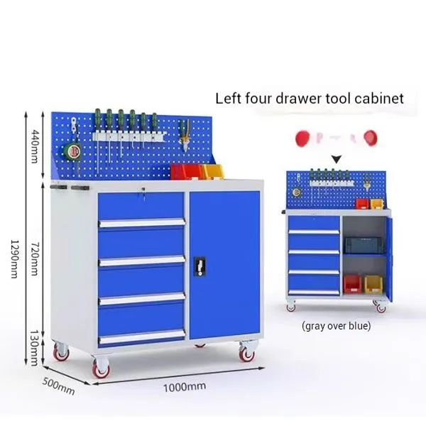 Hengna Rolling Tool Trolley With Lightning Locks and Adjustable Shelves – Efficient Storage for Appliance Repair Centers, Model T-1100 photo-2