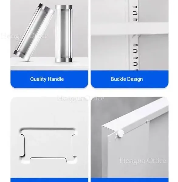 Steel Office Storage Cabinet With 5 Lockable Drawers – H1800mm Filing & Wardrobe Combo | Customize Color or Add Logo photo-3