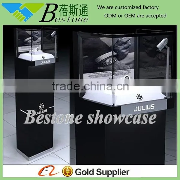 Countertop Glass Wood Wrist Watch Store Display Case and Stand With Led Light photo-2