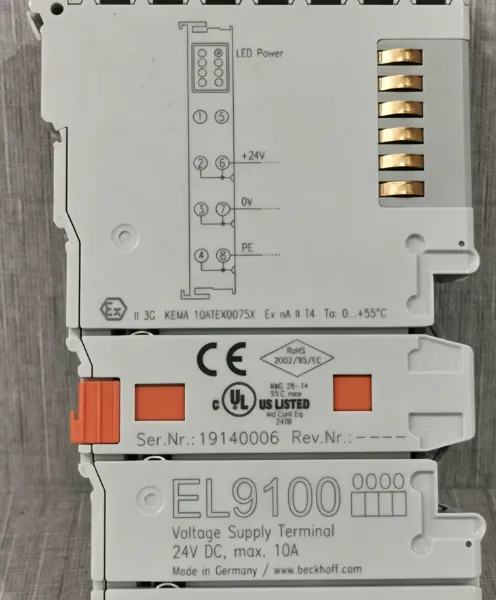 BECKHOFF EL9100 EtherCAT Potential Supply Terminal 24V DC 10A Power Feed Module Original New photo-3
