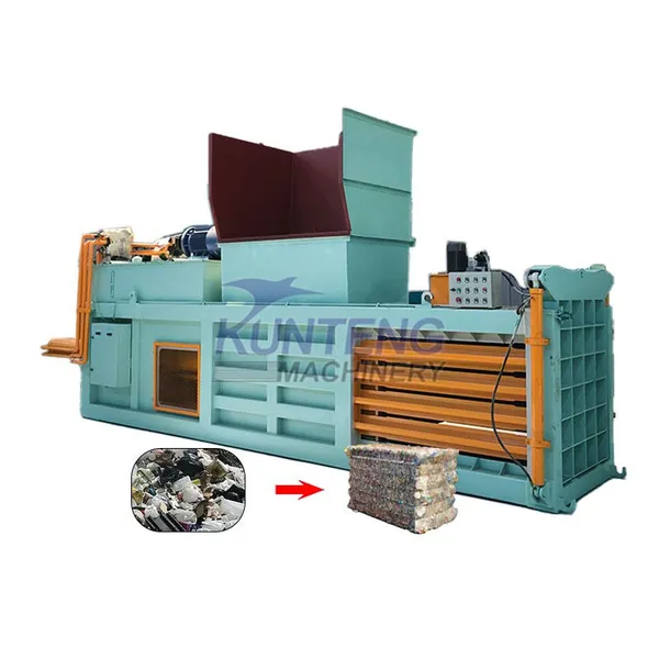 Horizontal Plastic Garbage Baler Cardboard Aluminum Cans Garbage Hydraulic Baler EPC