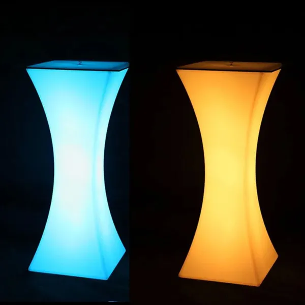 Cheap Bar Table and Chair Sets /LED Light up Bar Cocktail Tables Lumineuse Mariage Modern Glowing Night Club Party Furniture