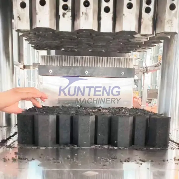 High Prssure Wood Coconut Charcoal Briquette Making Line Hydraulic Press Shisha Briquette Making Machine EPC photo-2