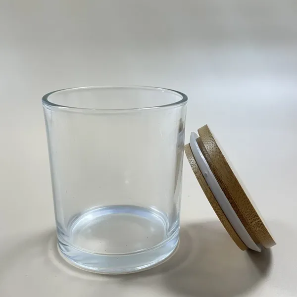 Wholesale Large Frosted Amber Empty Candle Vessel 10 oz 14 oz Custom Luxury Scented Candle Glass Jar With Wooden Cork Lid Box photo-5