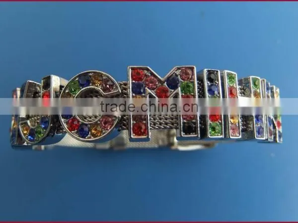 Letters Can be Wear on Steel Mesh Belt 8MM & 10MM Wide Wristband Stainless Steel Bracelet photo-6