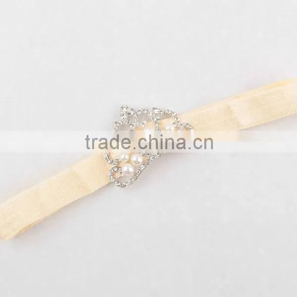 European Kids Headbands New Arrival Baby Girl Pearls Crown Headbands Infant Baby Elastica Hair Bands photo-5