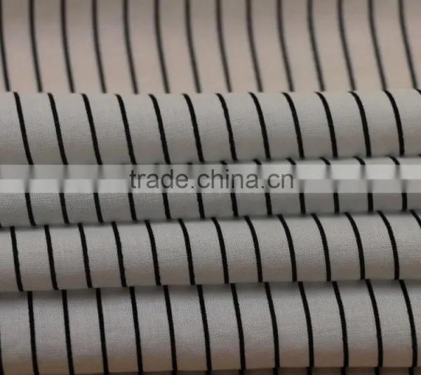 2017 Spring Top Selling Women Blouse Soft 100%Rayon 60S*60S Voile Plain Stripe Print Fabric photo-4