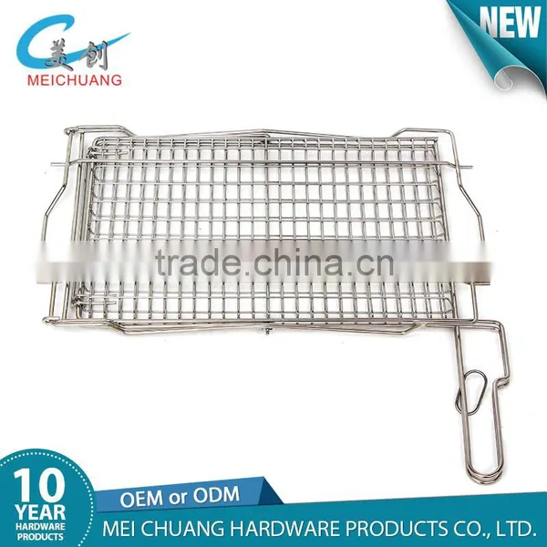 Rotary wire fish grill basket