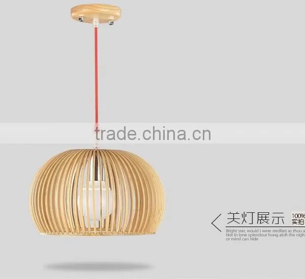 2016 New Wood Caged Round Design LED Pendant Lights JK-8005B-01 Wood Pendant Light Round Led Pendant Light photo-6