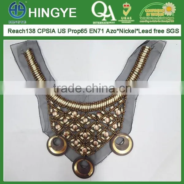2014 Handmade Wooden material Beaded Collar --- H1412015