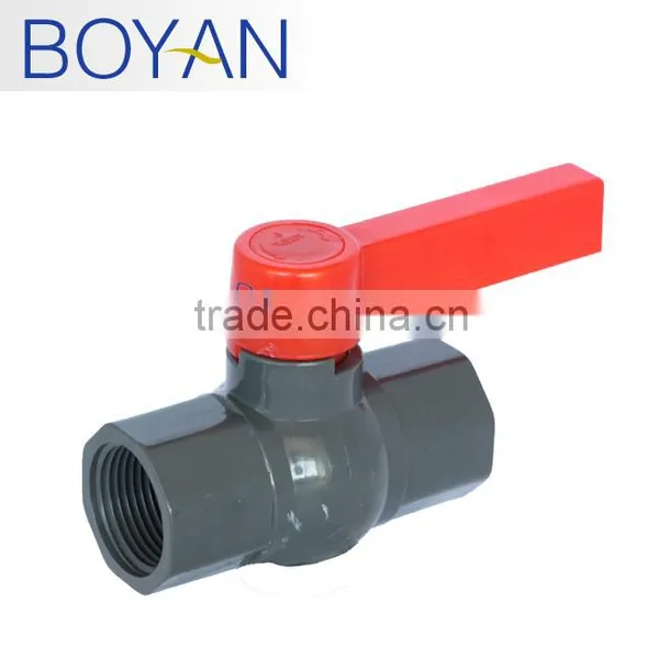 Gray PVC Series Compact Ball Valve With Threaded End Connection