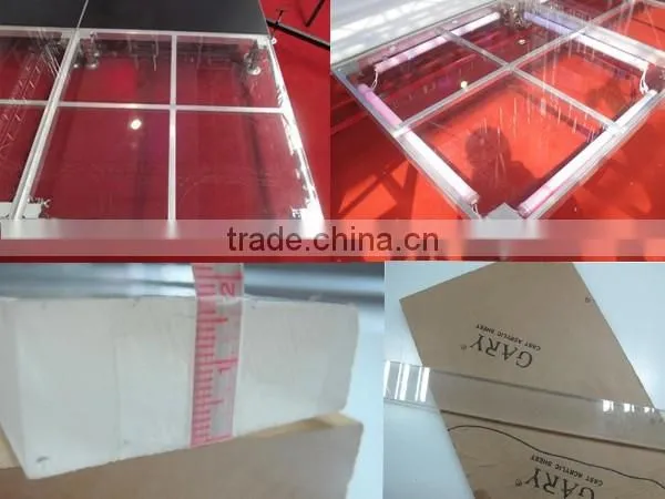 1.22x1.22m (4'x4') Aluminum Frame Acrylic Deck Portable Clear Elevated Stage Platform photo-3