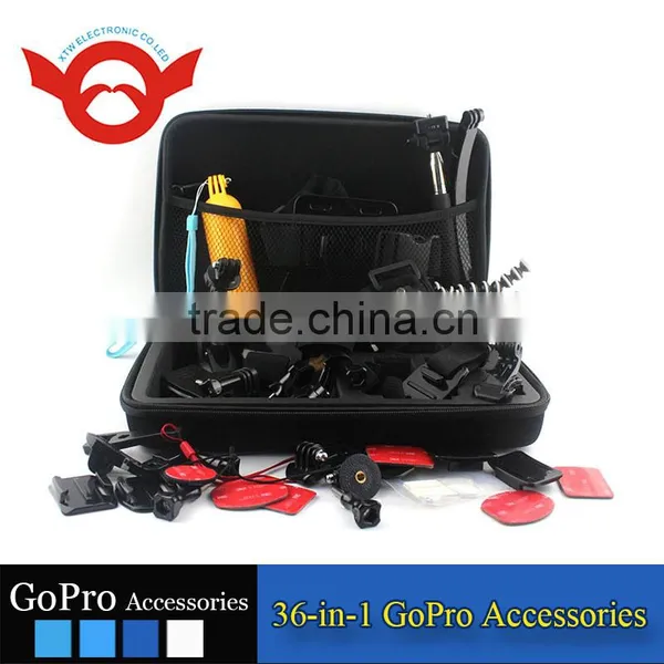 Family Kit 36 in 1 Accessories for Gopro Go Pro Accessories Set Outdoor Equipment for Surfing Selfie Car Mount Tripod photo-5