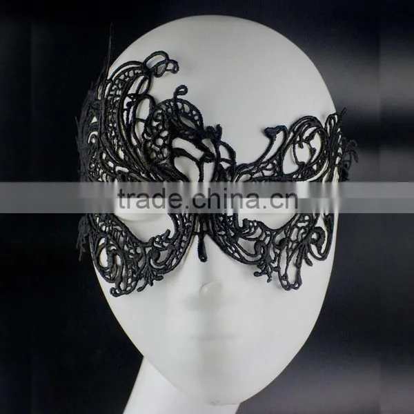 Wholesale Cheap Black Lace Cocktail Party Mask photo-4
