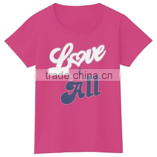 Women/Girls Tshirt Love Is All Personal Design Round Neck Blouse photo-5
