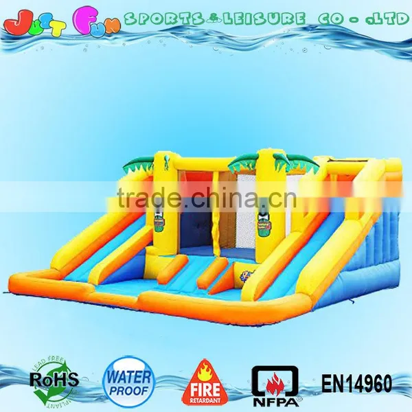 2 Lines Inflatable Water Slide for Kids With Big Pool Supplier's Choice photo-3