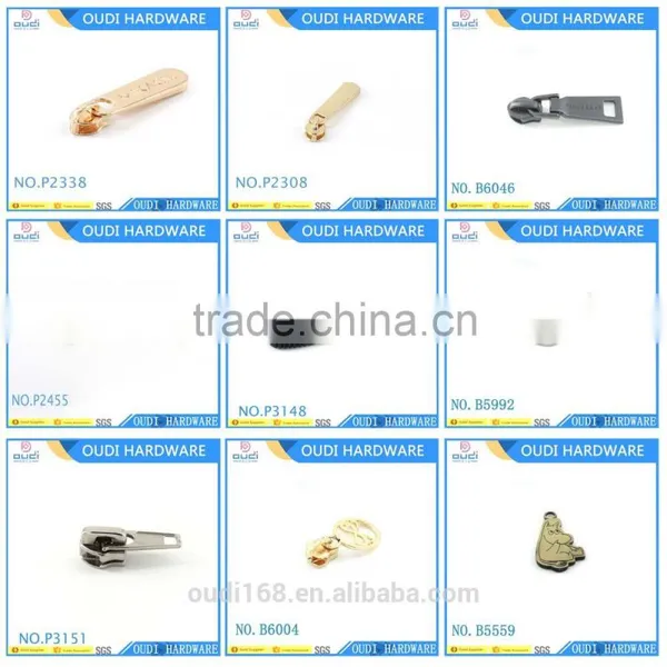 2016 Newest Matte Light Gold Zip Puller Metal Zipper Puller