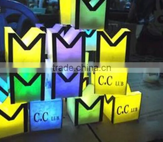 Rechargable Battery Operated Wedding Party Night Club Bar Glowing Light up Decoration Letter Led Table Lamp photo-6
