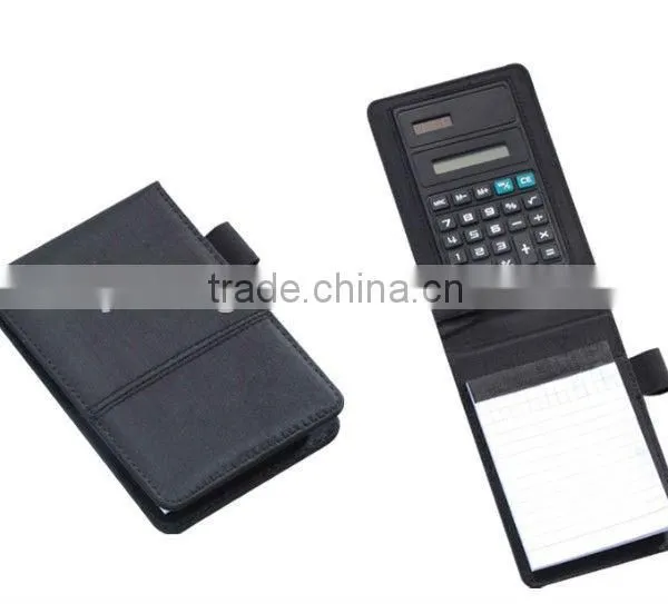 Leather Writing note holder with calculator