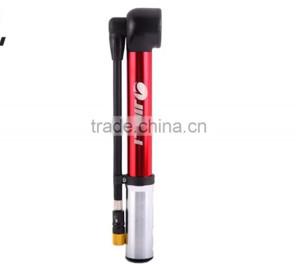 High Pressure Durable Aluminum JL9614 06 With Pressure Gauge Mini Bicycle Air Pump photo-2