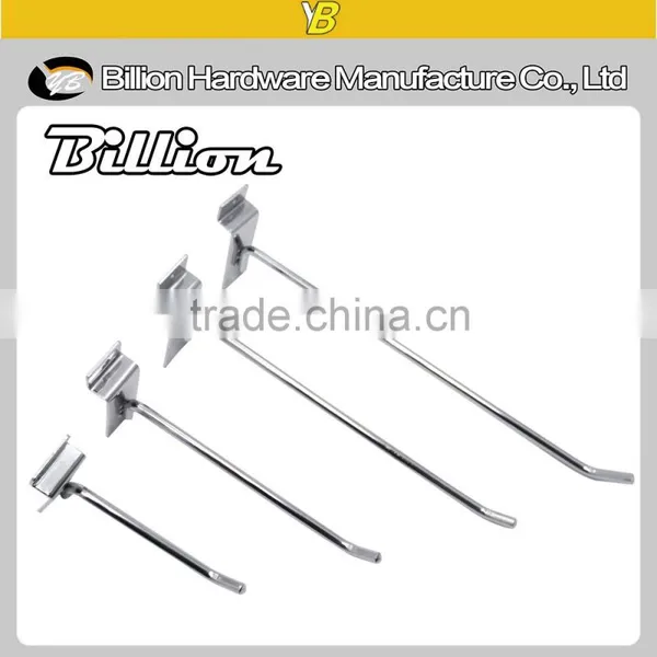 High Quality Metal Chrome Display Slatwall Hooks photo-2