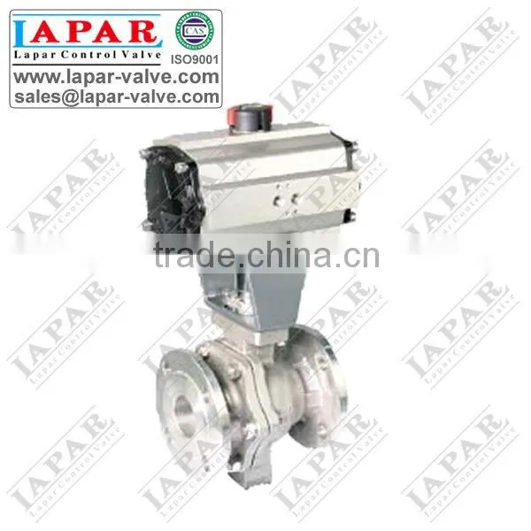 Metal Sealing Ball Valve With Pneumatic Actuator