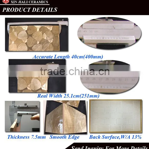 250x400mm WT0043 Latest Design Ceramic Wall Tile 6mm Thickness photo-3