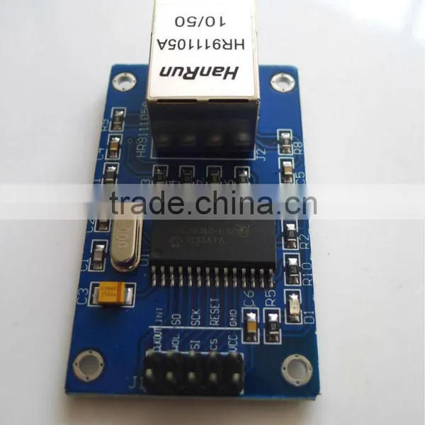 ENC28J60 Ethernet LAN Network Module Schematic
