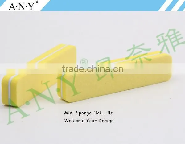 Nail Art Manicure Using Cheap Yellow Cusom Sponge Mini Nail File photo-2