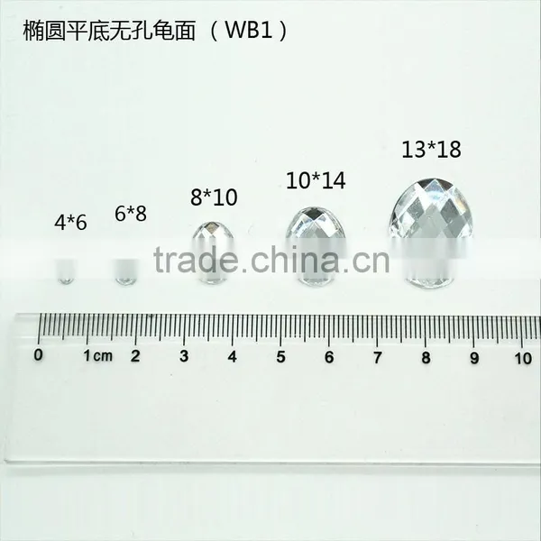 WB1 Oval Chessboard Flat Back Acrylic Jewels Rhinestones DIY Fashion Decoration, Craft Jewelry Fitting Garment Bags photo-2
