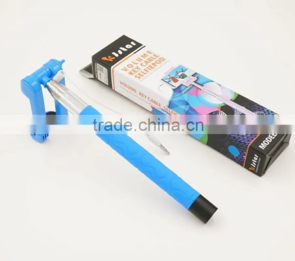 2015 Kjstar Z06-4 Cable Take Pole Selfie Stick , Wired Monopod Selfie Stick , Wired Selfie Monopod With High Quality photo-3