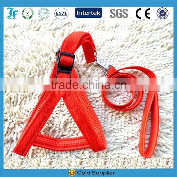 LF Padded Foam Handle Nylon Dog Harness and Leash