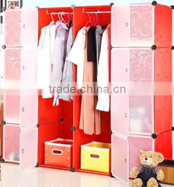 DIY Storage Cube Cabinet Wardrobe Cabinet DIY Toy Cupboard Shelves 12 Cubes Hanger