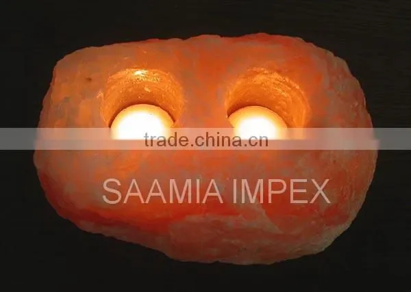 Beautiful Himalayan Salt Natural Candle Holder photo-2