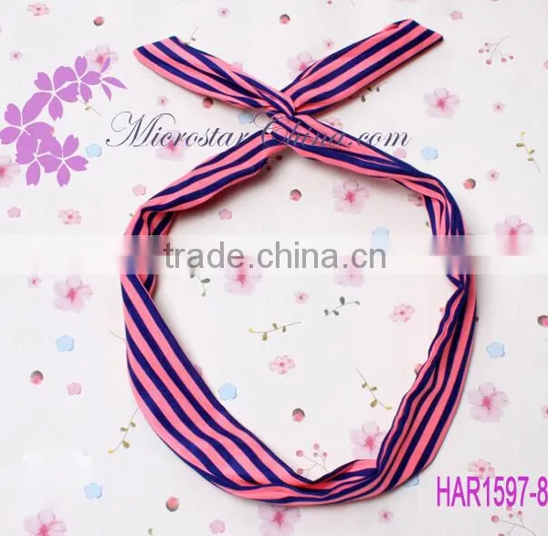 Stock Fashion Jewelry Rabbit Tiger Color Round Dot Stripe Lace Hairband For Girls photo-6