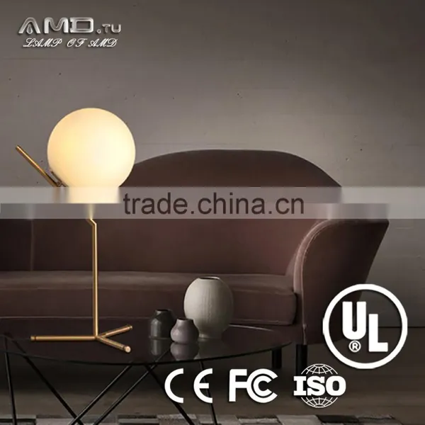 Modern Table Lamp White Lampshade Gold Lamp Base Residential Lighting photo-4